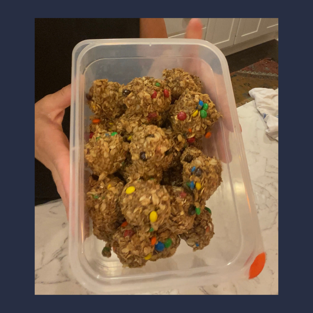 M&M Oatmeal Energy Balls